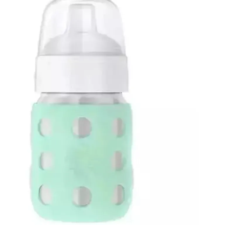 Lifefactory 8oz Stainless Steel Baby Bottle with Soft Silicone Sippy Spout