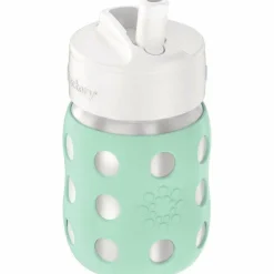 Lifefactory 8oz Stainless Steel Baby Bottle with Pivot Straw Cap