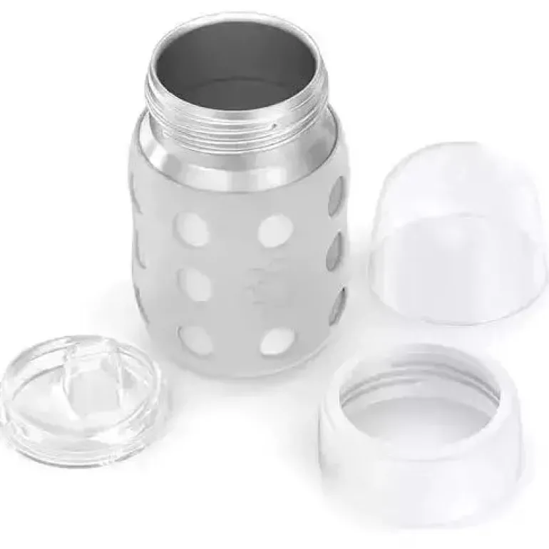 Lifefactory 8oz Stainless Steel Baby Bottle with Soft Silicone Sippy Spout