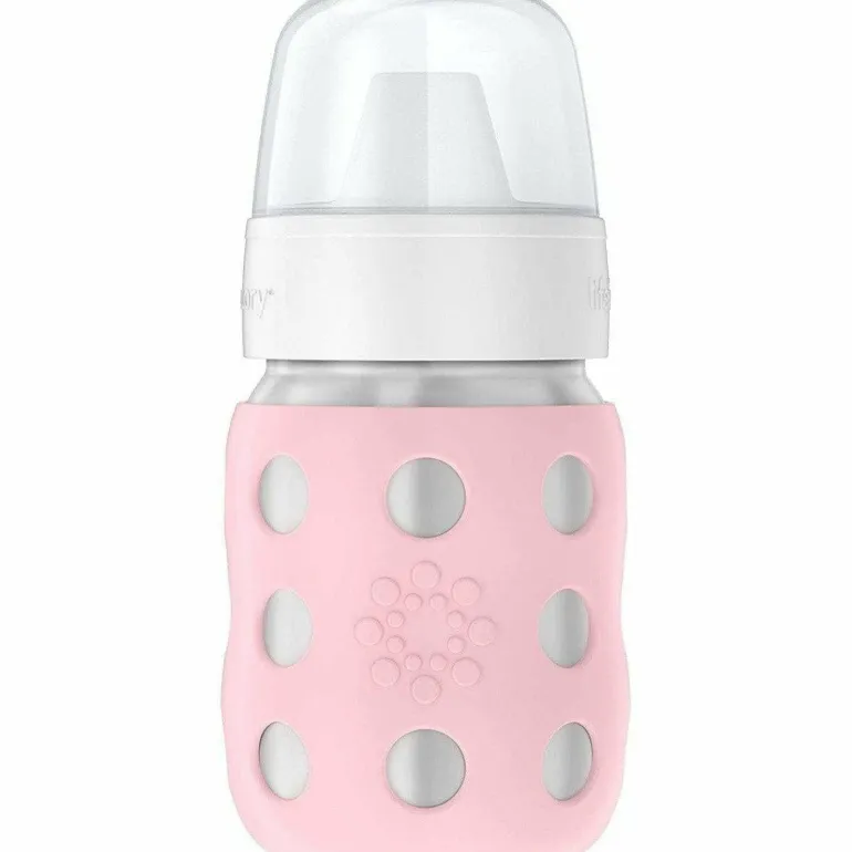 Lifefactory 8oz Stainless Steel Baby Bottle with Hard Sippy Spout