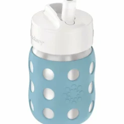 Lifefactory 8oz Stainless Steel Baby Bottle with Pivot Straw Cap