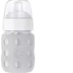 Lifefactory 8oz Stainless Steel Baby Bottle with Soft Silicone Sippy Spout