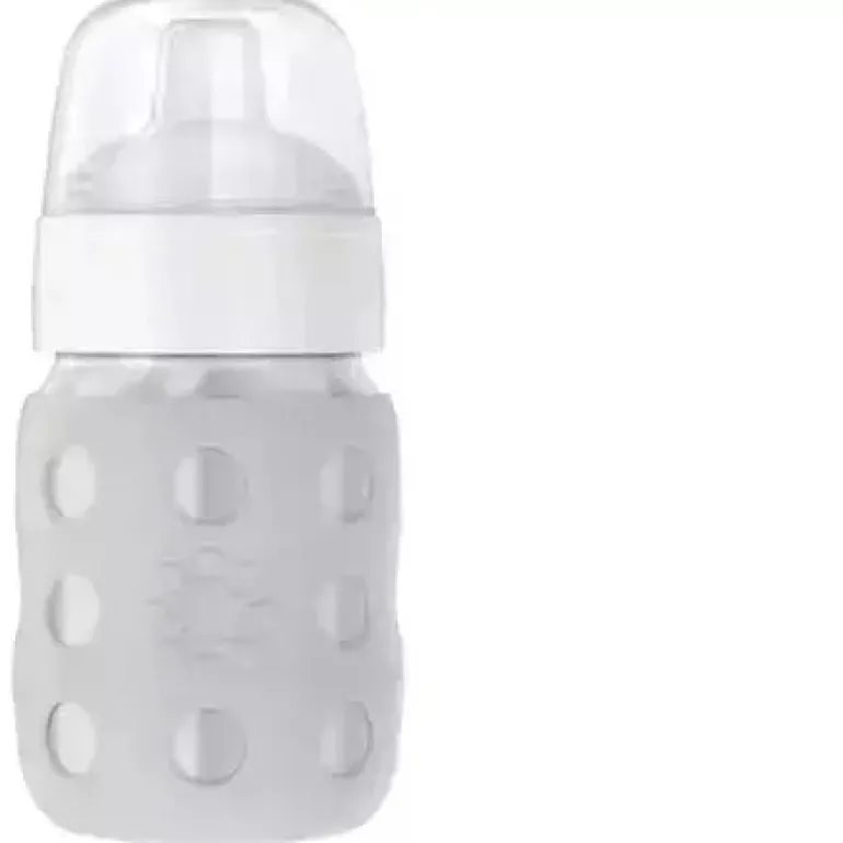 Lifefactory 8oz Stainless Steel Baby Bottle with Soft Silicone Sippy Spout