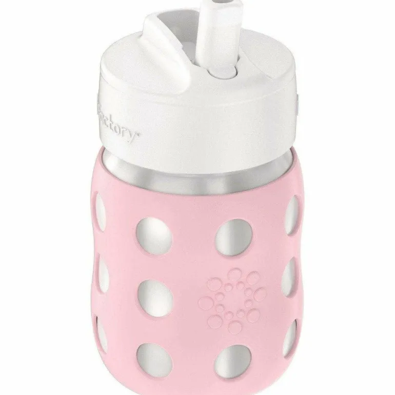 Lifefactory 8oz Stainless Steel Baby Bottle with Pivot Straw Cap