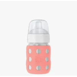 Lifefactory 8oz Stainless Steel Baby Bottle with Soft Silicone Sippy Spout