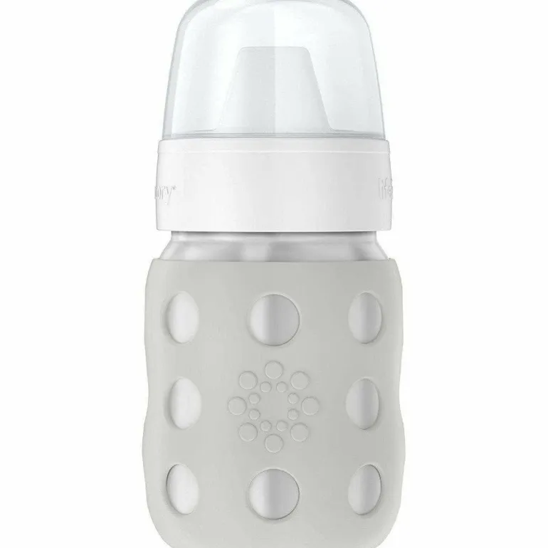 Lifefactory 8oz Stainless Steel Baby Bottle with Hard Sippy Spout