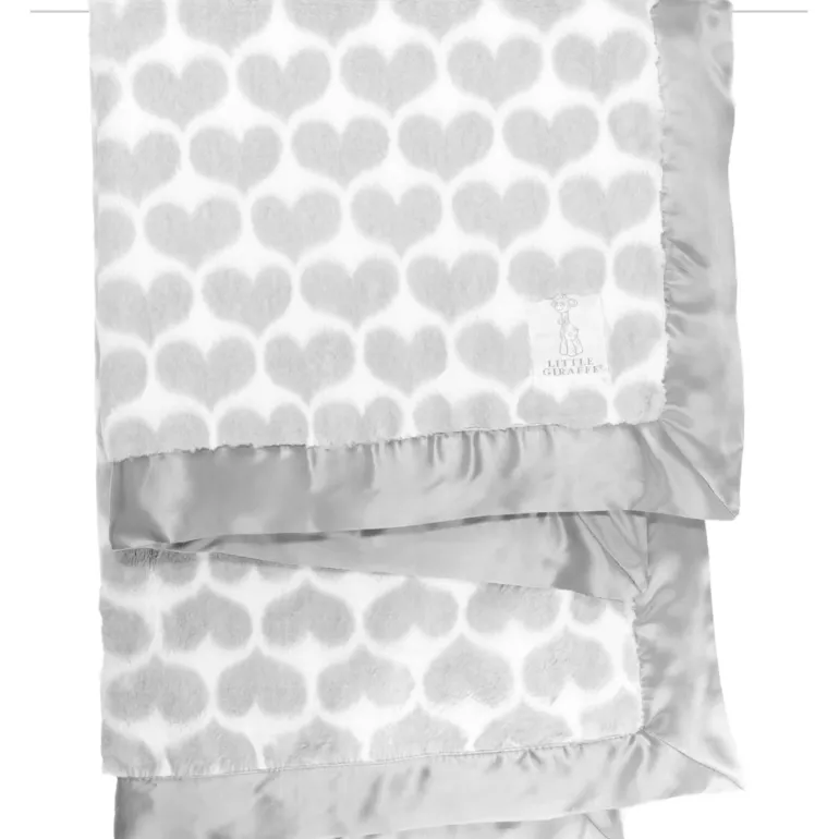 Little Giraffe Luxe Heart Army Blanket