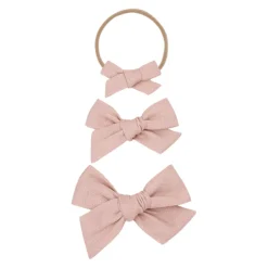 Lou Lou & Company Linen Bow Headband- Small Bow