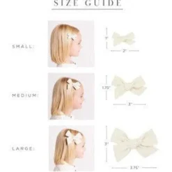 Lou Lou & Company Linen Bow Clip- Single Medium