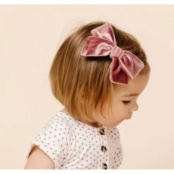 Lou Lou & Company Velvet Bow Clip- Single Large