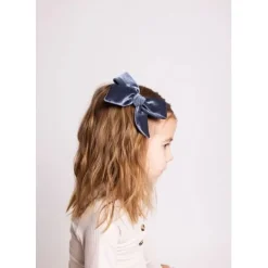 Lou Lou & Company Velvet Bow Clip- Single Large
