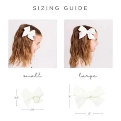 Lou Lou & Company Velvet Bow Clip- Single Large