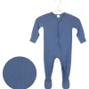 Lou Lou & Company Zippered Footie- Harrison Ribbed