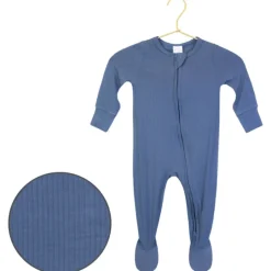 Lou Lou & Company Zippered Footie- Harrison Ribbed