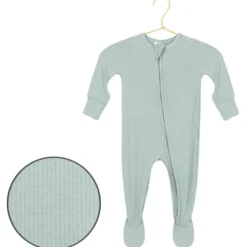 Lou Lou & Company Zippered Footie- Bailey Ribbed