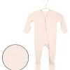Lou Lou & Company Zippered Footie- Rosie Ribbed