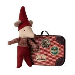 Maileg Christmas mouse, Baby in suitcase
