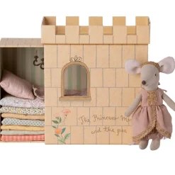 Maileg Princess And The Pea Big Sister Mouse- Pink Dress