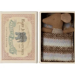 Maileg Sleepy Wakey Baby Mouse In Matchbox 2024- Rose