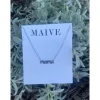 Maive Jewelry- Script Mama Necklace, Silver
