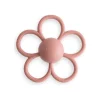 Mushie Daisy Rattle Teether- Dusty Rose