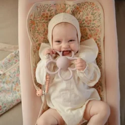 Mushie Daisy Rattle Teether- Soft Lilac