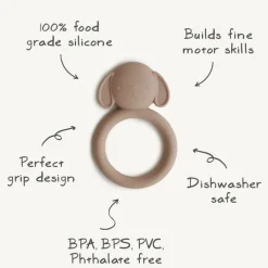 Mushie Dog Teether Ring