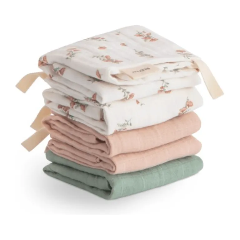 Mushie Muslin Cotton Washcloth- 5 Pack