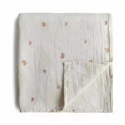Mushie Muslin Swaddle Blanket