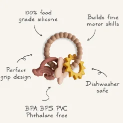 Mushie Teething Ring- Nature