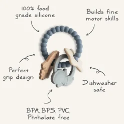 Mushie Teething Ring- Space