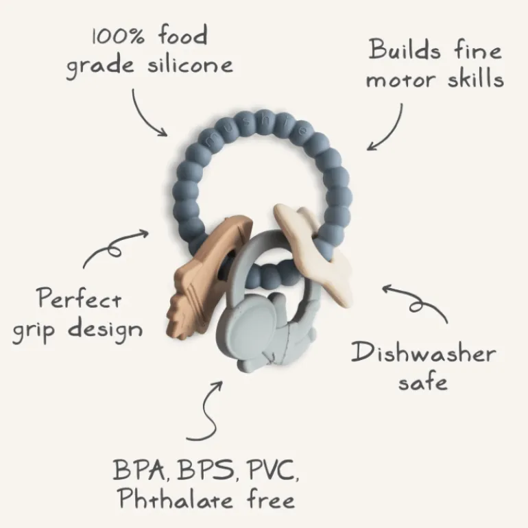 Mushie Teething Ring- Space