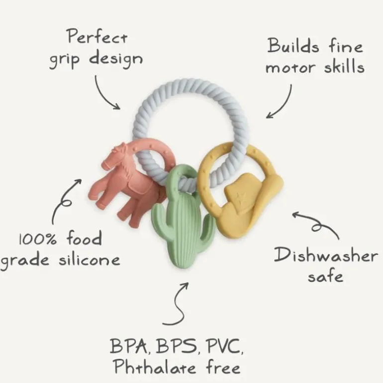 Mushie Teething Ring- Western