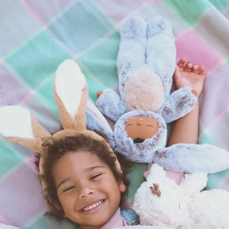 Olli Ella Cozy Dinkums Bunny Muffin - Cocoa