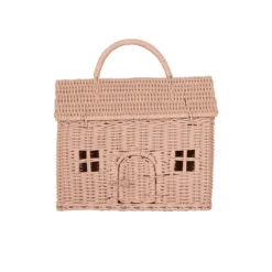 Olli Ella Rattan Casa Clutch Rose