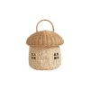 Olli Ella Rattan Mushroom Basket- Straw