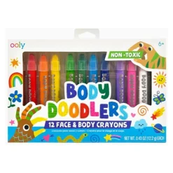 Ooly Body Doodlers Face & Body Crayons - Set of 12 Colors