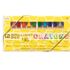 Ooly Brilliant Bee Crayons: Set of 12