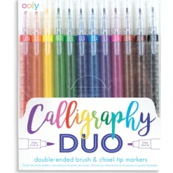 Ooly Calligraphy Duo Chisel & Brush Tip Markers: Set of 12