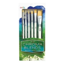Ooly Chroma Blends Watercolor Paint Brushes - Set of 6