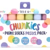 Ooly Chunkies Paint Sticks- Pastel Pack: Set of 6