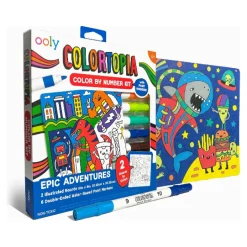 Ooly Colortopia Color By Number Paint Marker Kit- Epic Adventure