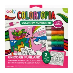 Ooly Colortopia Color By Number Paint Marker Kit- Unicorn Funland