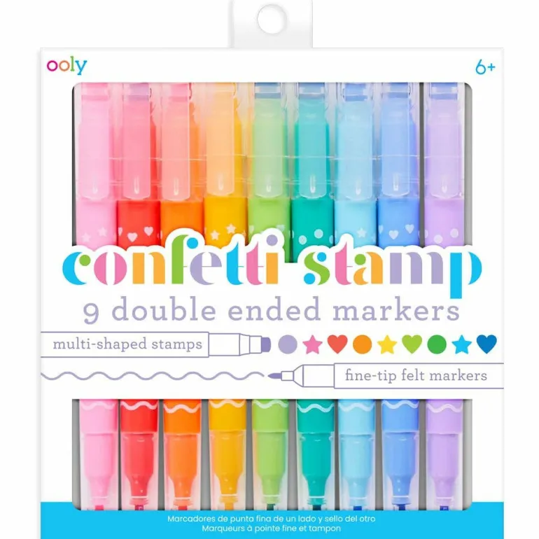 Ooly Confetti Stamp Double-Ended Markers