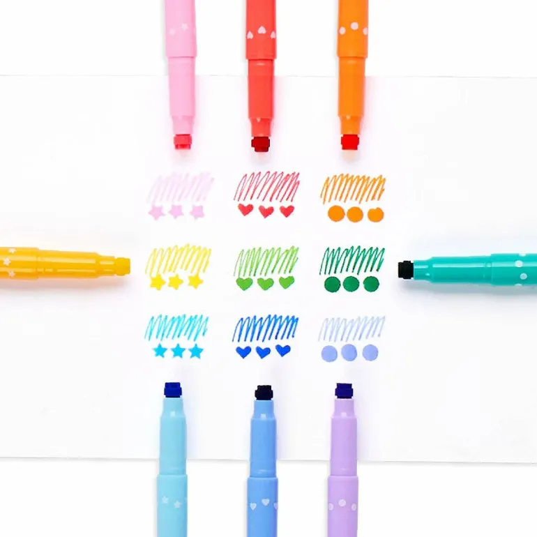 Ooly Confetti Stamp Double-Ended Markers