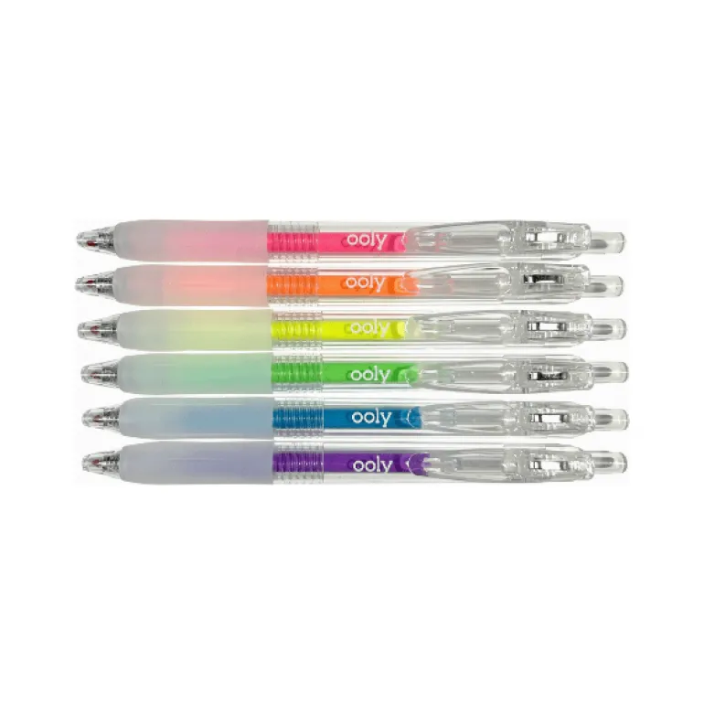Ooly Jelly Gloss Neon Multi-Surface Deco Gel Pens - Set of 6