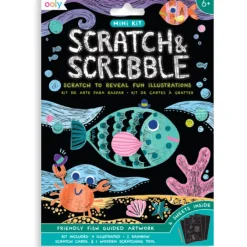 Ooly Mini Scratch & Scribble Art Kit- Friendly Fish