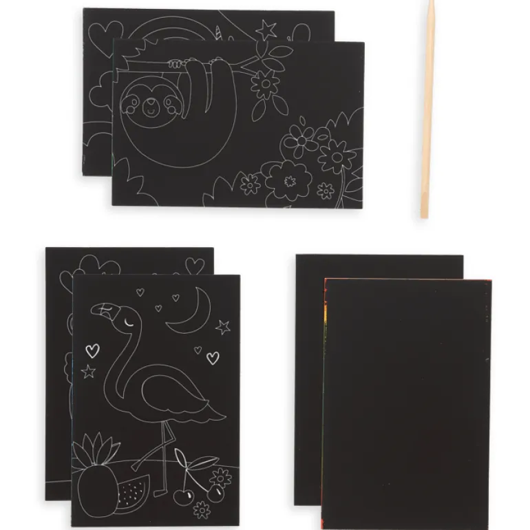 Ooly Mini Scratch & Scribble Art Kit- Funtastic Friends