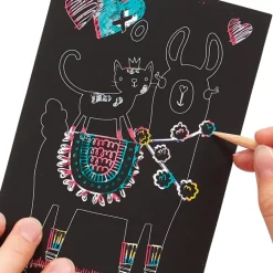 Ooly Mini Scratch & Scribble Art Kit- Funtastic Friends