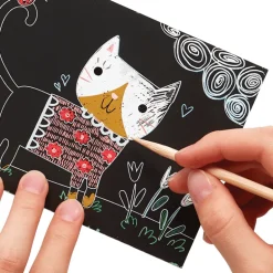 Ooly Mini Scratch & Scribble Art Kit- Cutie Cats